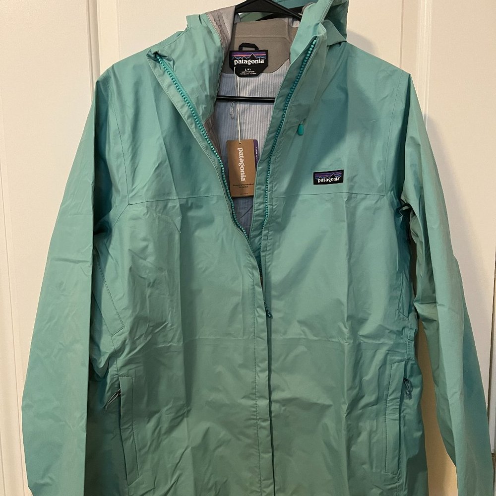 Women's PATAGONIA Torrentshell 3L Jacket Raincoat - Fresh Teal - Size L